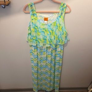 Ruby Rd. Sweet & Chic beaded Maxi dress size Large